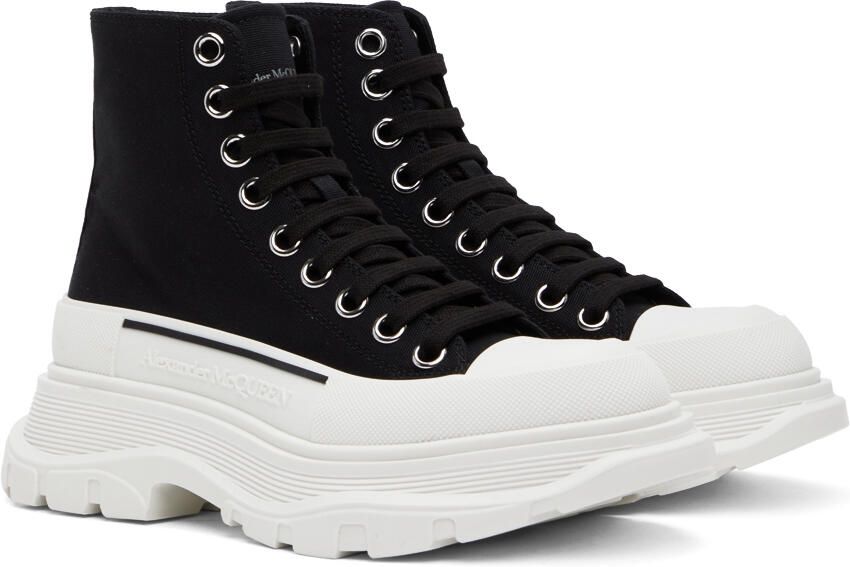 Alexander McQueen Black Tread Slick High-Top Sneakers - Picture 2