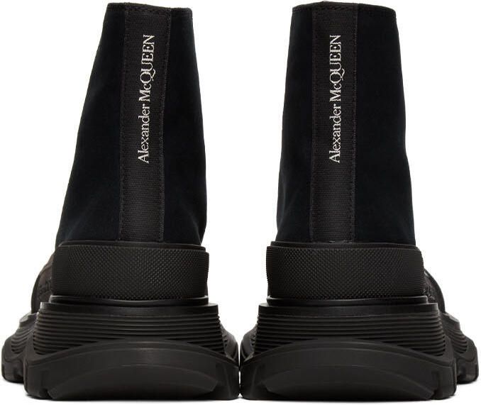 Alexander McQueen Black Tread Slick Platform High Sneakers - Picture 4