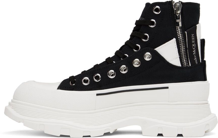 Alexander McQueen Black Tread Slick Sneakers - Picture 2