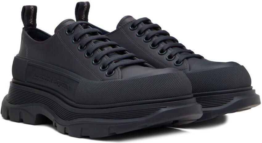 Alexander McQueen Black Tread Slick Sneakers - Picture 2