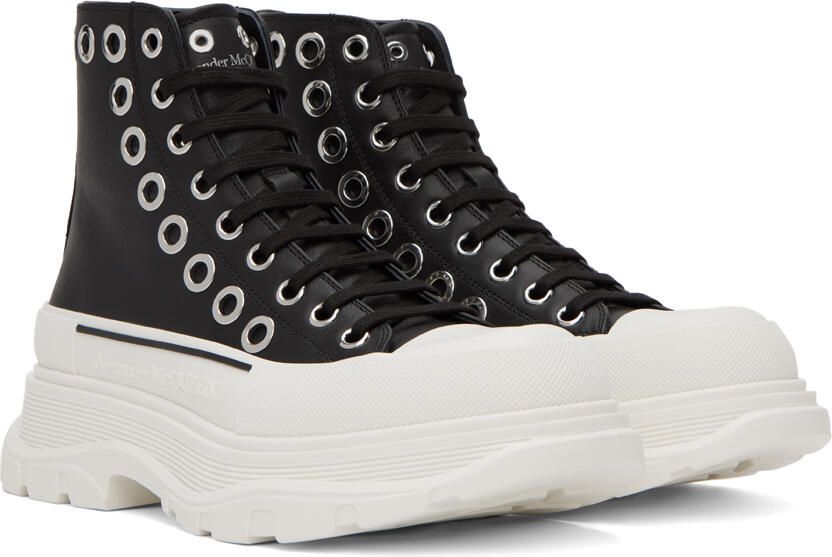 Alexander McQueen Black Tread Slick Sneakers - Picture 2