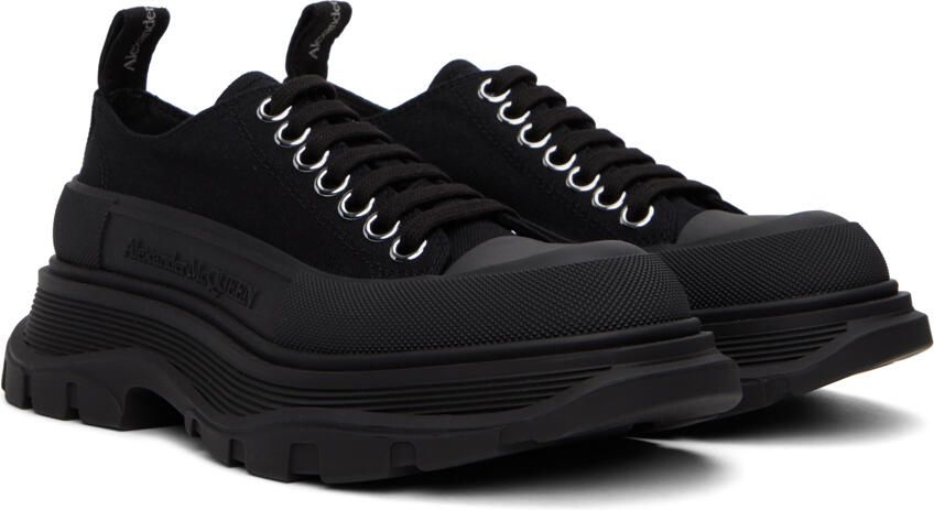 Alexander McQueen Black Tread Slick Sneakers - Picture 2