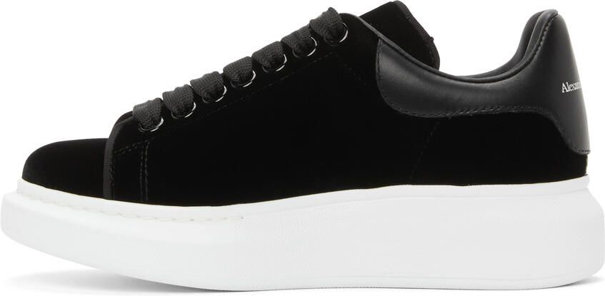 Alexander McQueen Black Velvet Oversized Sneakers - Picture 2