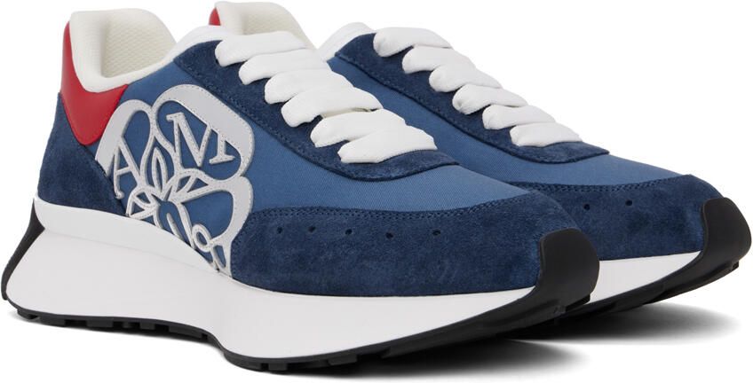 Alexander McQueen Blue Sprint Runner Sneakers - Picture 2