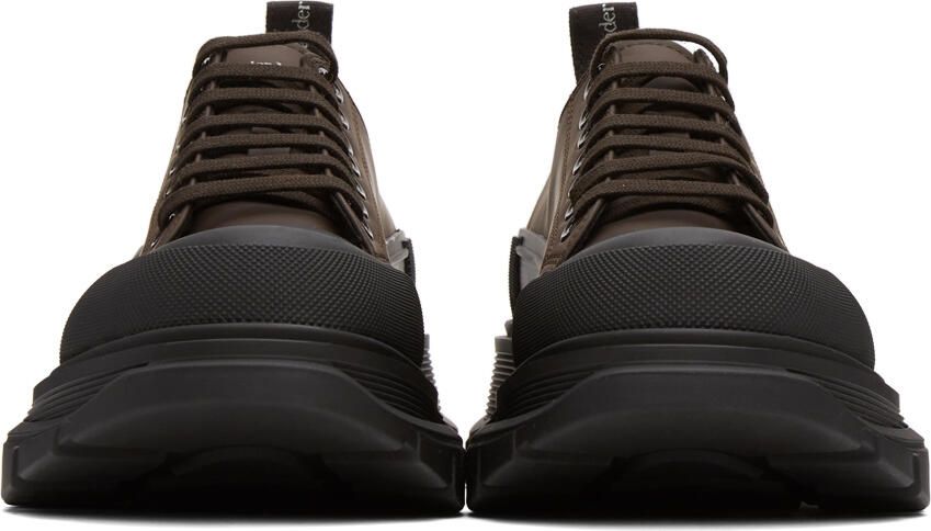 Alexander McQueen Brown Tread Slick Low Sneakers - Picture 2