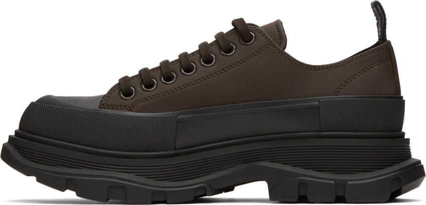 Alexander McQueen Brown Tread Slick Low Sneakers - Picture 3