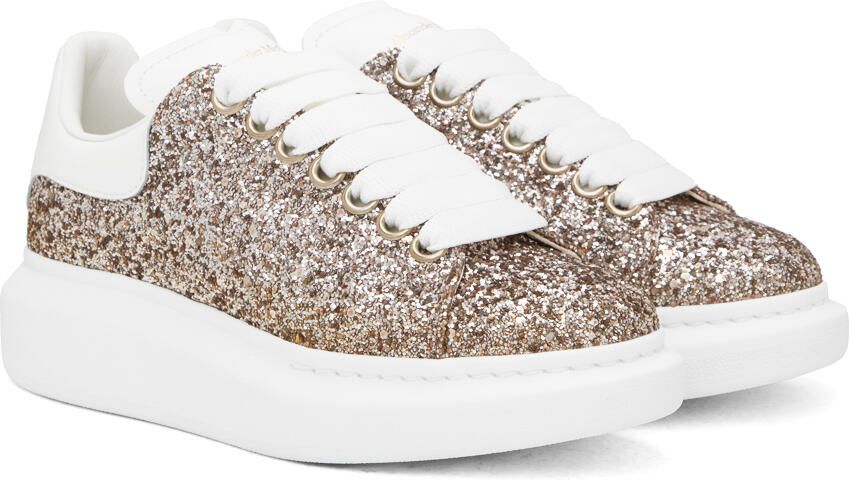 Alexander McQueen Gold Oversized Sneakers - Picture 2