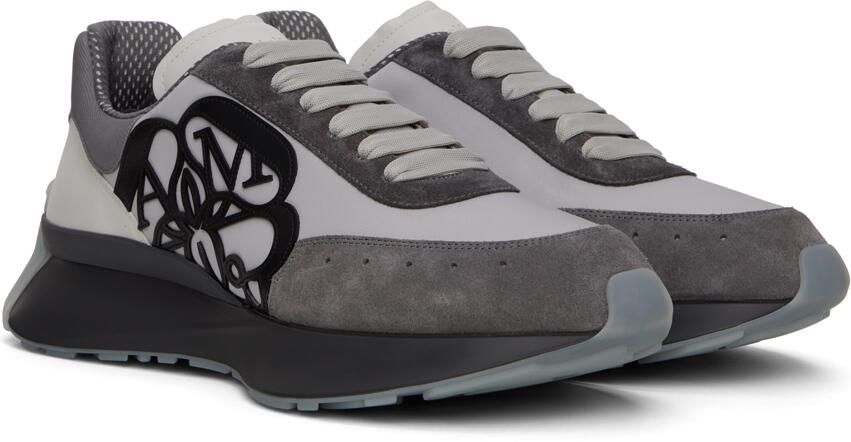 Alexander McQueen Gray Sprint Runner Sneakers - Picture 2