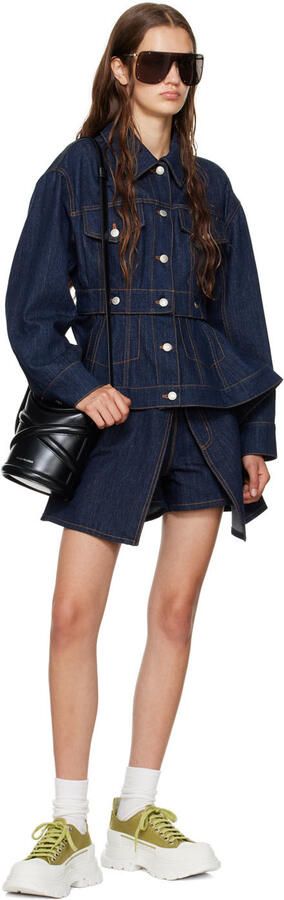 Alexander McQueen Green & Off-White Tread Slick Sneakers - Picture 4