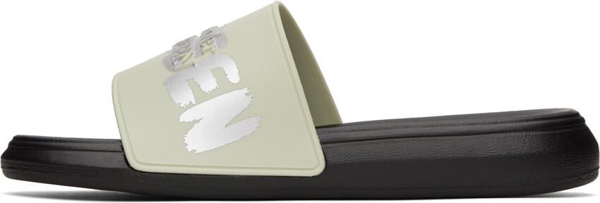 Alexander McQueen Green Graffiti Sandals - Picture 3