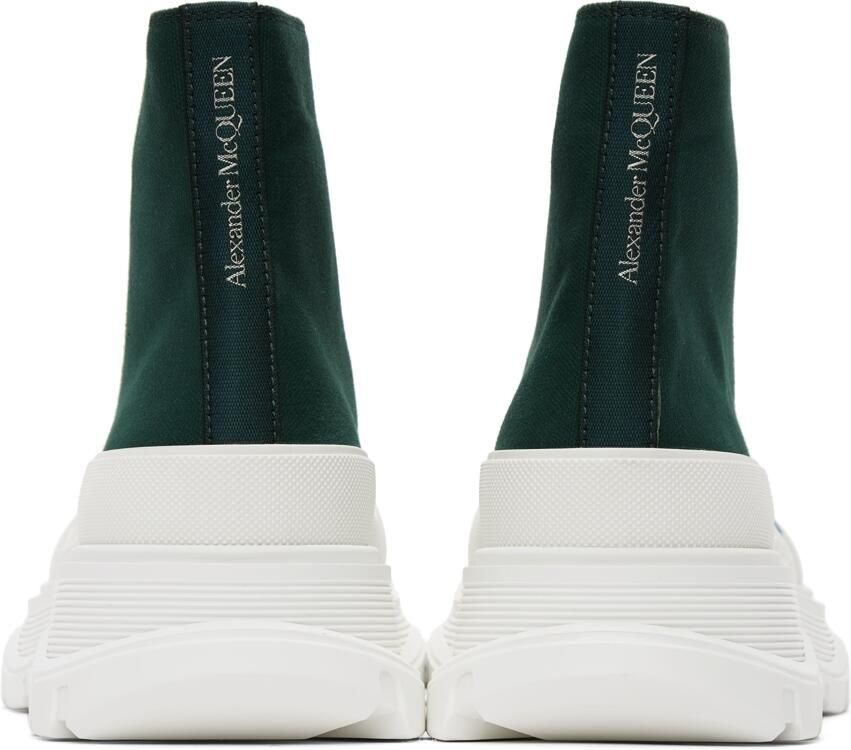 Alexander McQueen Green Tread Slick High Sneakers