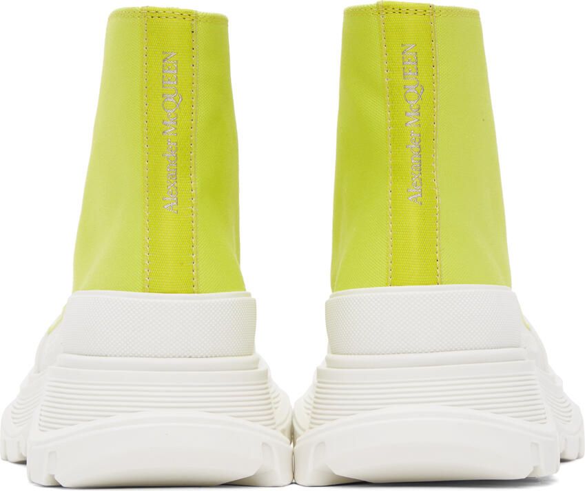 Alexander McQueen Green Tread Slick High Sneakers