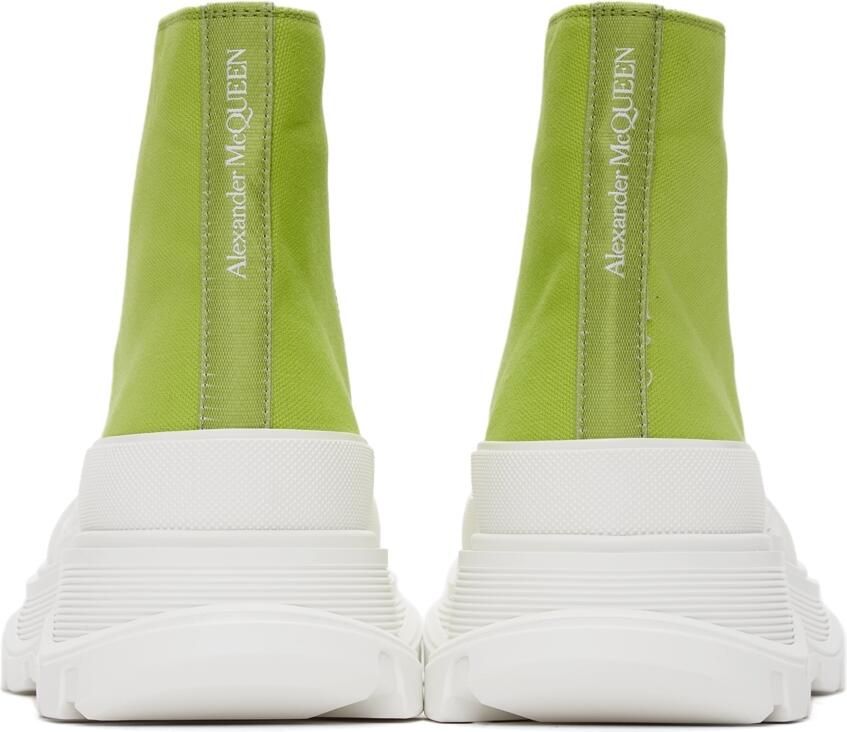 Alexander McQueen Green Tread Slick High Sneakers