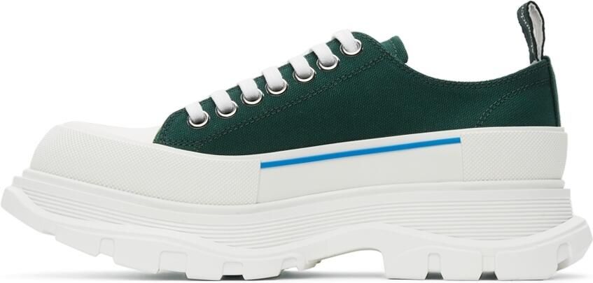 Alexander McQueen Green Tread Slick Low Sneakers - Picture 4