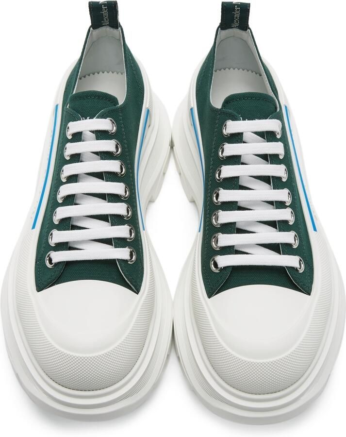Alexander McQueen Green Tread Slick Low Sneakers
