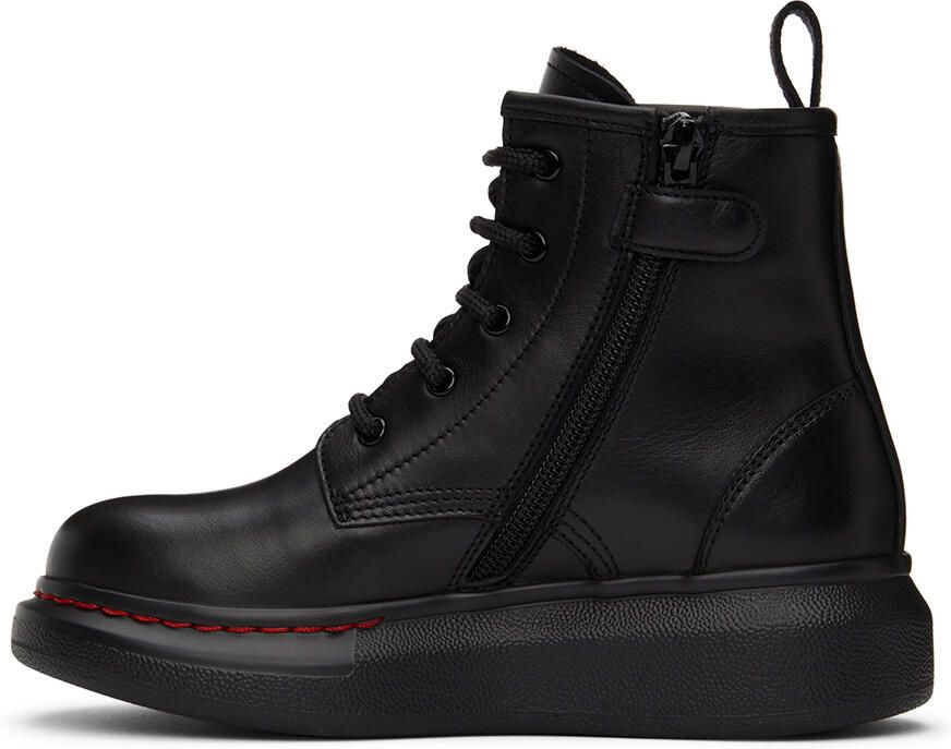 Alexander McQueen Kids Black Lace-Up Boots - Picture 3