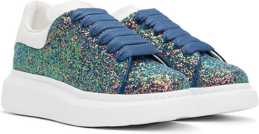 Alexander McQueen Kids Multicolor Glitter Oversized Sneakers - Picture 2