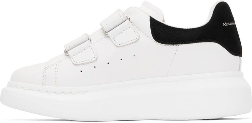 Alexander McQueen Kids White & Black Oversized Velcro Sneakers - Picture 3