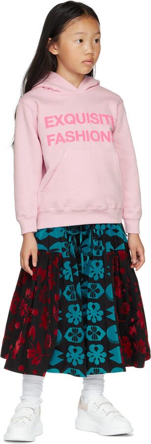 Alexander McQueen Kids White & Pink Oversized Velcro Sneakers - Picture 4