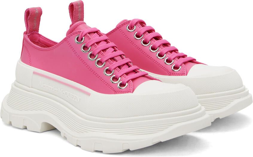 Alexander McQueen Pink Tread Slick Sneakers
