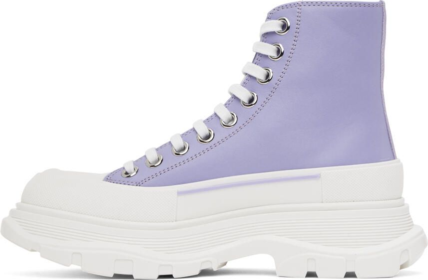 Alexander McQueen Purple Tread Slick Sneakers - Picture 2