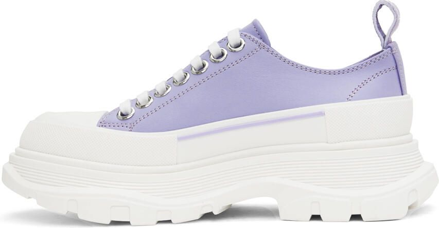 Alexander McQueen Purple Tread Slick Sneakers - Picture 3