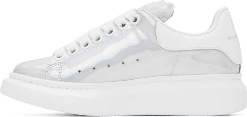 Alexander McQueen Silver Iridescent Sneakers - Picture 3