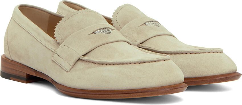 Alexander McQueen Taupe Suede Loafers - Picture 2