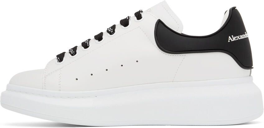 Alexander McQueen White & Black Oversized Sneakers - Picture 2