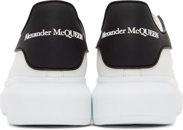 Alexander McQueen White & Black Oversized Sneakers - Picture 4