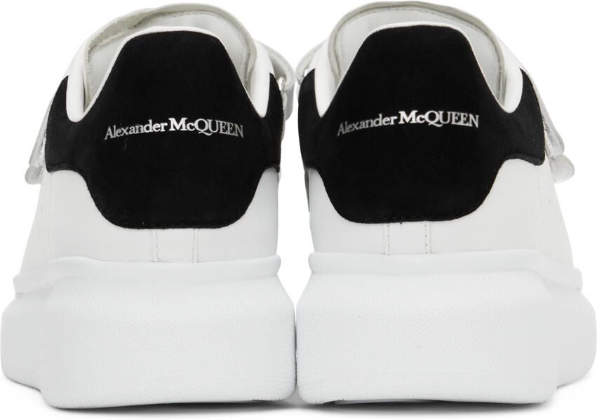 Alexander McQueen White & Black Oversized Velcro Sneakers - Picture 2