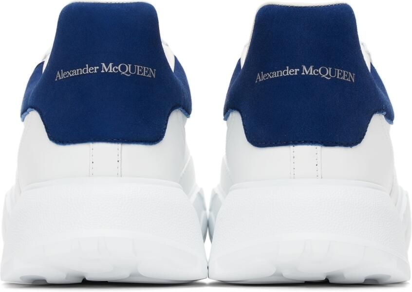 Alexander McQueen White & Blue New Court Sneakers - Picture 2