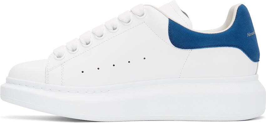 Alexander McQueen White & Blue Oversized Sneakers - Picture 4