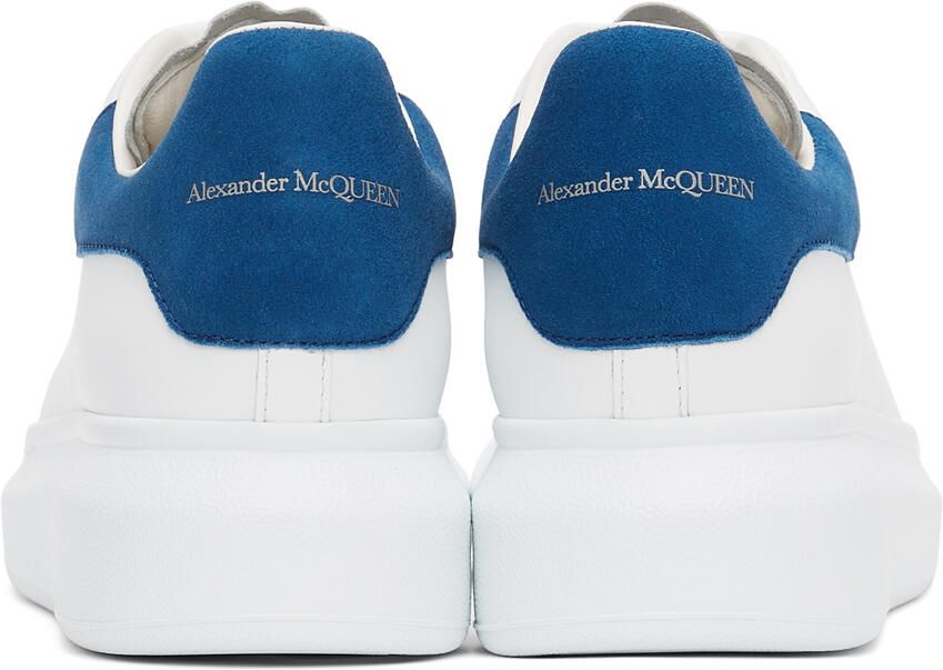 Alexander McQueen White & Blue Oversized Sneakers - Picture 2