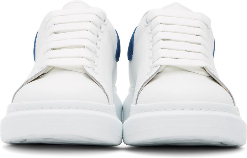 Alexander McQueen White & Blue Oversized Sneakers - Picture 3