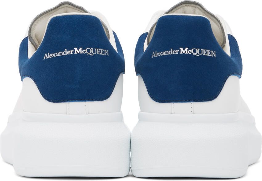 Alexander McQueen White & Blue Oversized Sneakers - Picture 2