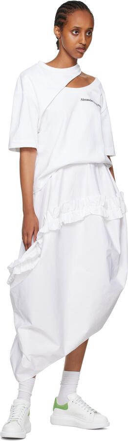 Alexander McQueen White & Green Oversized Sneakers - Picture 4