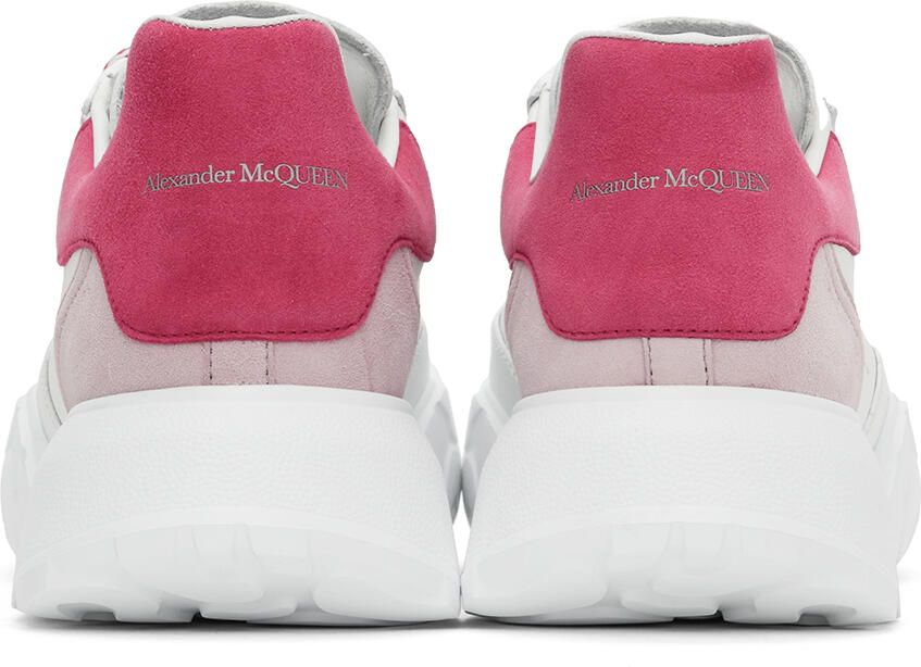 Alexander McQueen White & Pink Court Trainer Sneakers - Picture 2