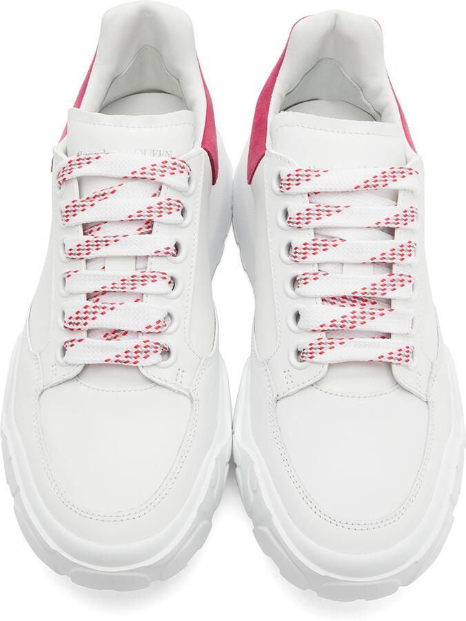 Alexander McQueen White & Pink Court Trainer Sneakers