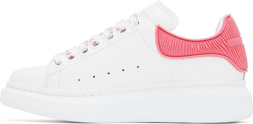 Alexander McQueen White & Pink Oversized Sneakers - Picture 3