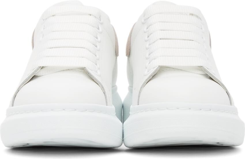 Alexander McQueen White & Pink Oversized Sneakers - Picture 3