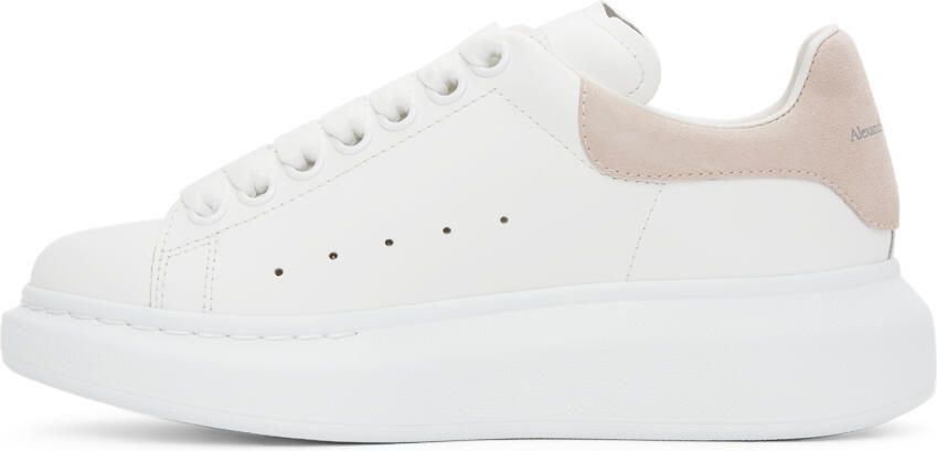 Alexander McQueen White & Pink Oversized Sneakers - Picture 4