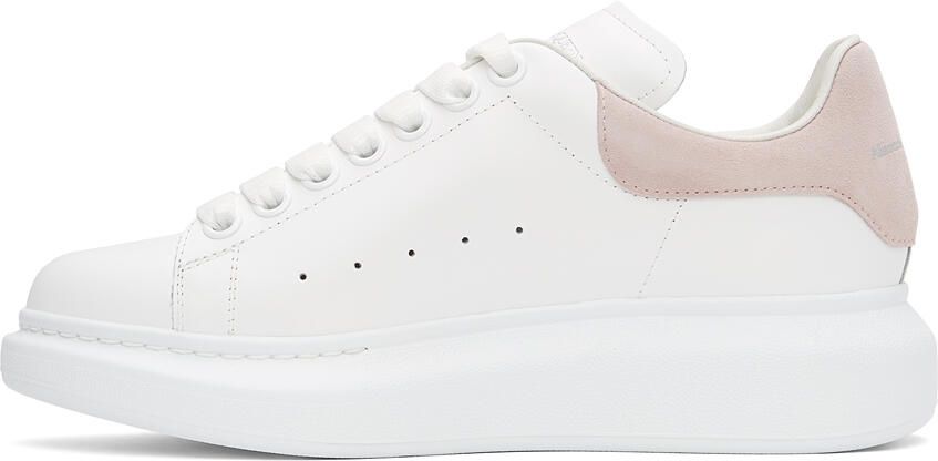 Alexander McQueen White & Pink Oversized Sneakers - Picture 4