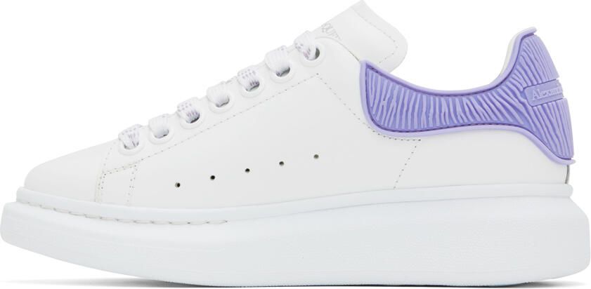 Alexander McQueen White & Purple Oversized Sneakers - Picture 3