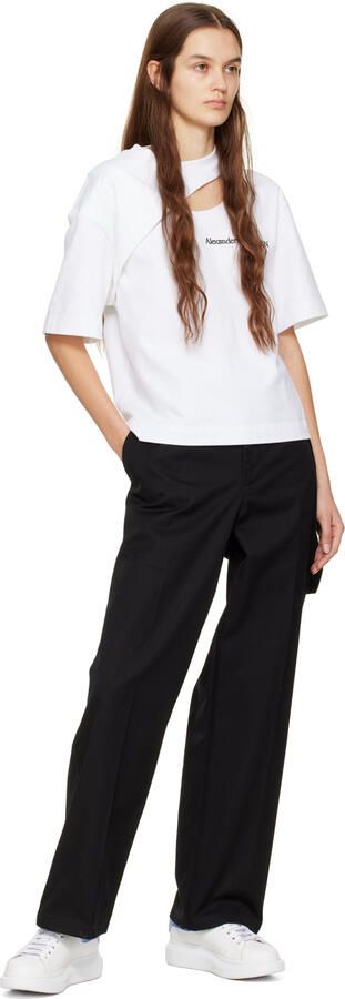 Alexander McQueen White & Purple Oversized Sneakers - Picture 4