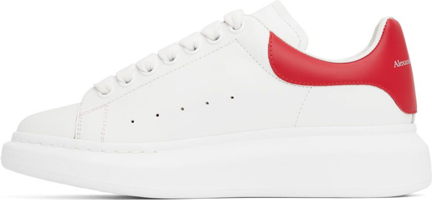 Alexander McQueen White & Red Oversized Sneakers - Picture 3