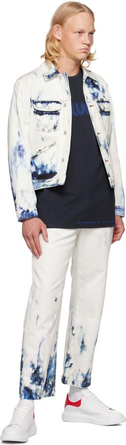 Alexander McQueen White & Red Oversized Sneakers - Picture 4