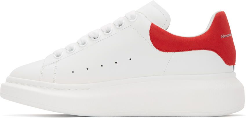 Alexander McQueen White & Red Oversized Sneakers - Picture 2