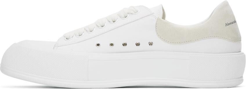 Alexander McQueen White Deck Lace-Up Plimsoll - Picture 4
