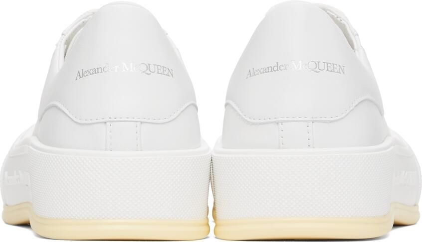 Alexander McQueen White Deck Lace-Up Plimsoll Sneakers - Picture 2